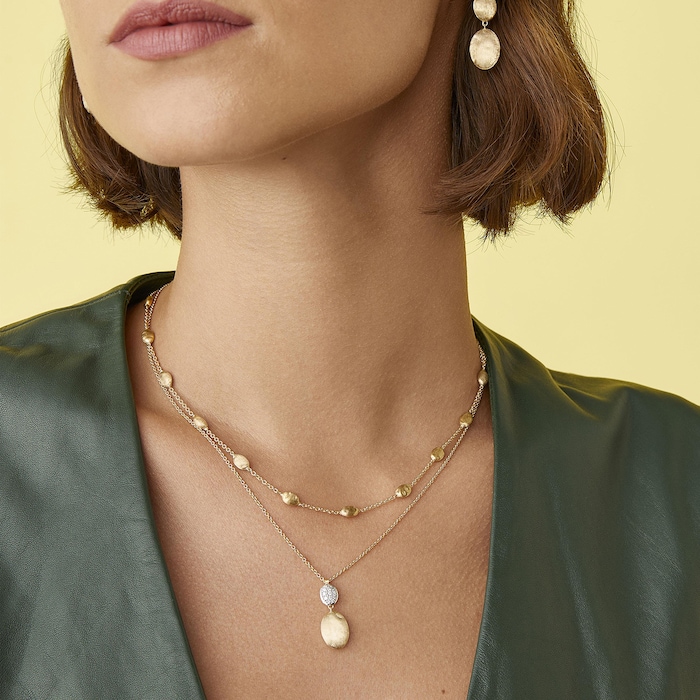 Marco Bicego 18ct Yellow Gold Sivigla Collection Diamond Pendant Necklace