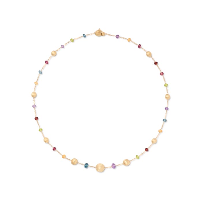 Marco Bicego 18ct Yellow Gold Africa Collection Mixed Gemstone Necklace
