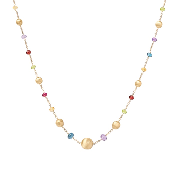 Marco Bicego 18ct Yellow Gold Africa Collection Mixed Gemstone Necklace