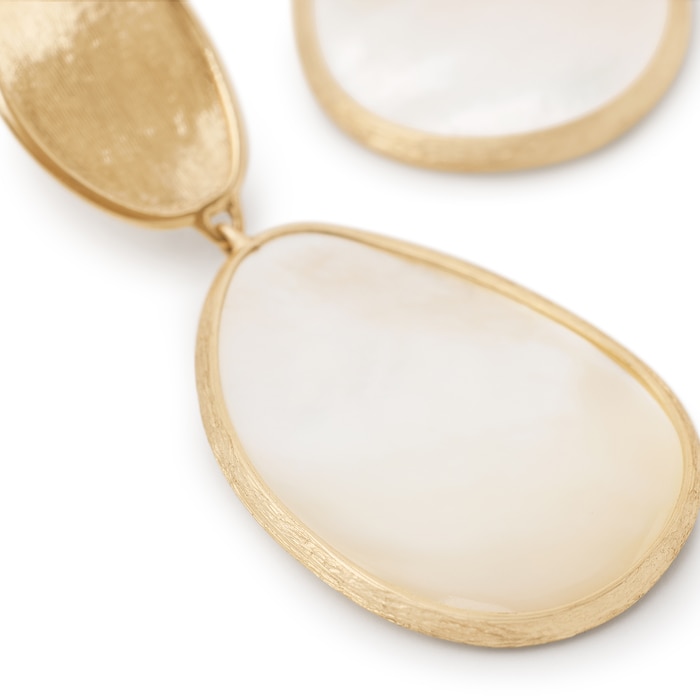 Marco Bicego 18ct Yellow Gold Lunaria Collection Chandelier Mother of Pearl Earrings