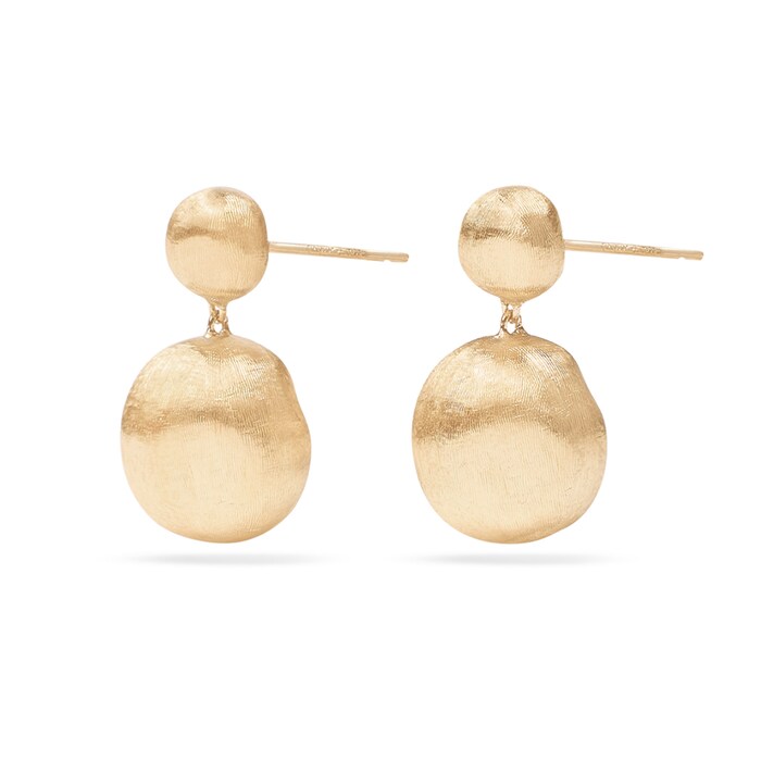 Marco Bicego 18ct Yellow Gold Africa Collection Two Bead Drop Earrings