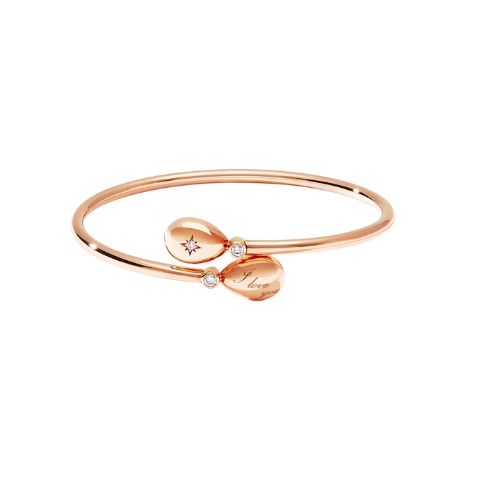 Fabergé Fabergé Essence 18ct Rose Gold I Love You Crossover Bracelet