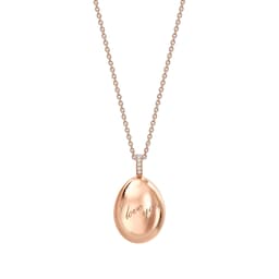 37280177 - Fabergé Essence 18ct Rose Gold I Love You Egg Pendant