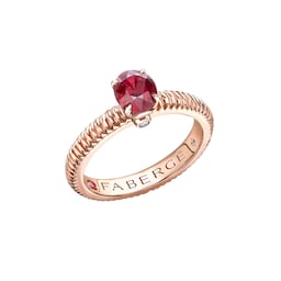 37280189 - Colours of Love 18ct Rose Gold Ruby Fluted Ring