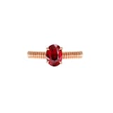 Fabergé Colours of Love 18ct Rose Gold Ruby Fluted Ring