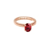 Fabergé Colours of Love 18ct Rose Gold Ruby Fluted Ring