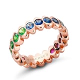 Fabergé Colours of Love Cosmic Curve 18ct Rose Gold Multistone Eternity Ring