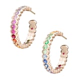 Fabergé Colours of Love Cosmic Curve 18ct Rose Gold Multistone Hoop Earrings