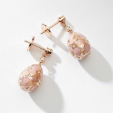 Fabergé Fabergé Essence 18ct Rose Gold Diamond & Pink Enamel Egg Drop Earrings