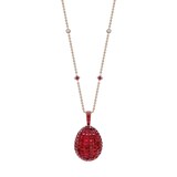 Fabergé Fabergé Imperial Rose Gold Mosaic Ruby Egg Pendant