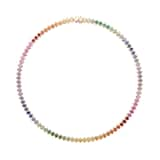 Fabergé Colours of Love Cosmic Curve 18ct Rose Gold Multistone Necklace