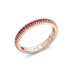 37280213 - Colours of Love 18ct Rose Gold Ruby Fluted Eternity Ring