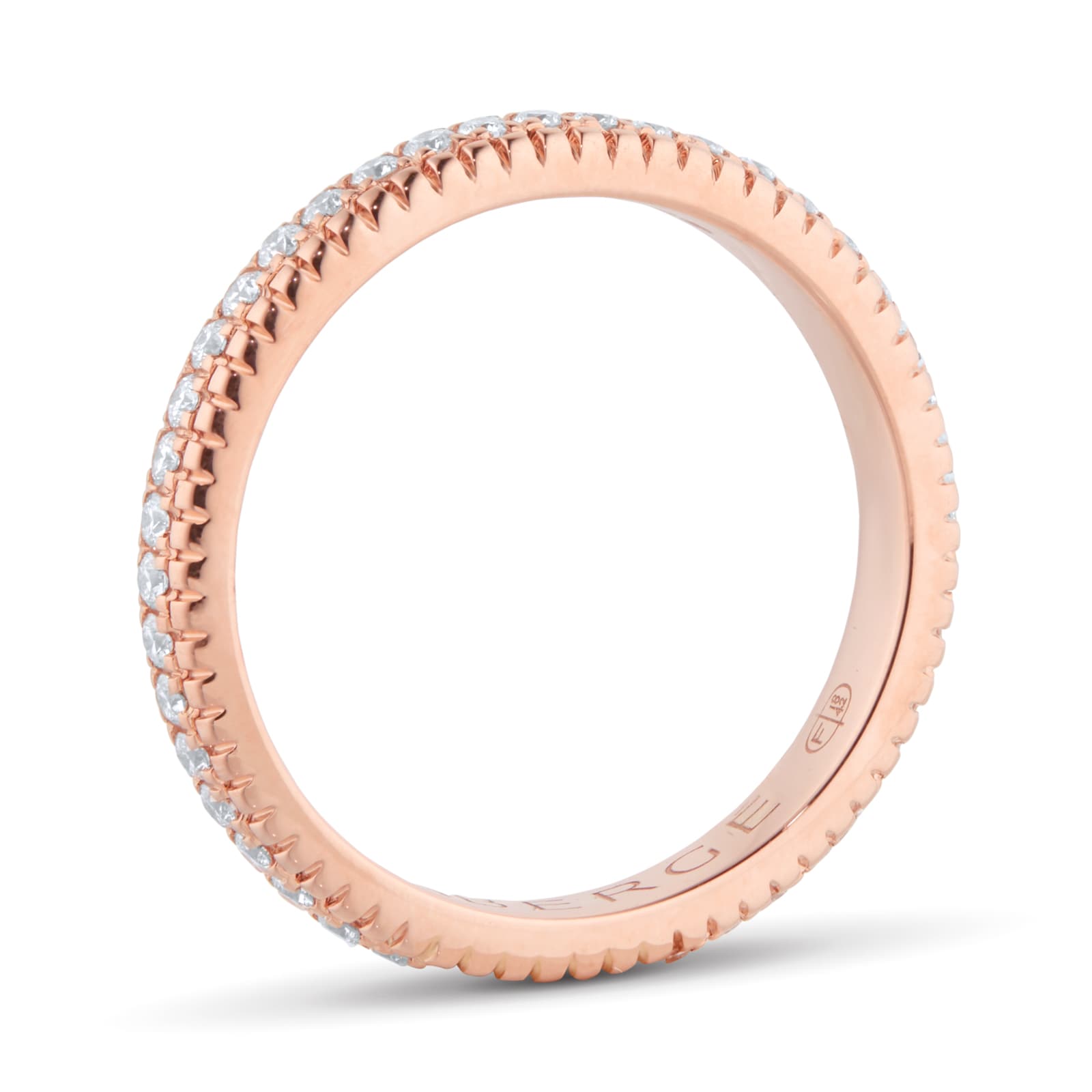 Fabergé Love By Faberge 18ct Rose Gold 0.43ct Diamond Fluted Eternity Ring