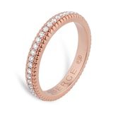 Fabergé Colours of Love 18ct Rose Gold 0.43ct Diamond Fluted Eternity Ring