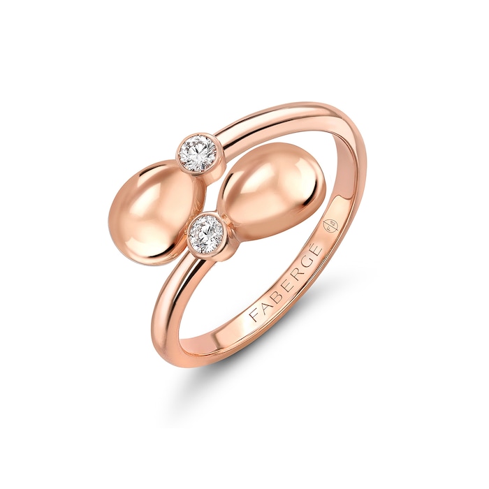 Fabergé Fabergé Essence 18ct Rose Gold Crossover Ring