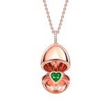 Fabergé Fabergé Essence 18ct Rose Gold Emerald Heart Surprise Locket