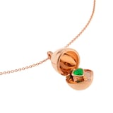 Fabergé Fabergé Essence 18ct Rose Gold Emerald Heart Surprise Locket