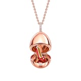 Fabergé Fabergé Essence 18ct Rose Gold Red Lacquer & Ruby Set Shoe Surprise Locket