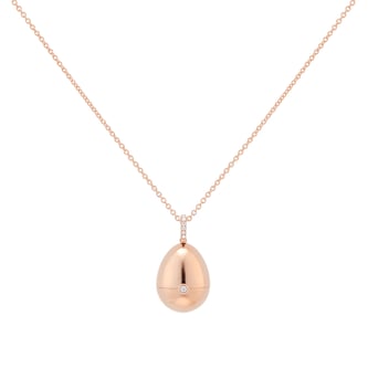 Fabergé Fabergé Heritage 18ct Rose Gold Red Lacquer & Ruby Set Shoe Surprise Locket