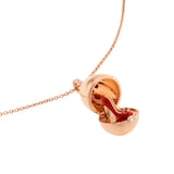 Fabergé Fabergé Essence 18ct Rose Gold Red Lacquer & Ruby Set Shoe Surprise Locket