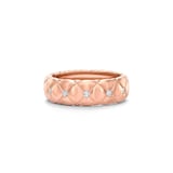 Fabergé Treillage Brushed 18ct Rose Gold & 0.18ct Diamond Ring