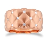 Fabergé Treillage Brushed 18ct Rose Gold & 0.41ct Diamond Grande Ring