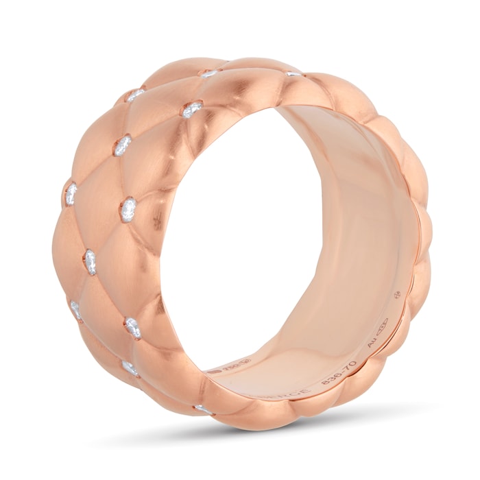 Fabergé Treillage Brushed 18ct Rose Gold & 0.41ct Diamond Grande Ring