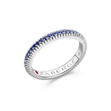 Fabergé Colours of Love 18ct White Gold Blue Sapphire Fluted Eternity Ring