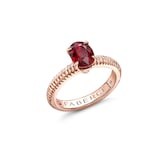 Fabergé Colours of Love 18ct Rose Gold Ruby Fluted Ring