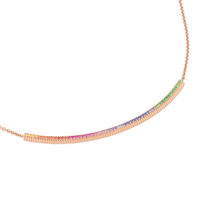 Fabergé Colours of Love 18ct Rose Gold Rainbow Fluted Choker Necklace