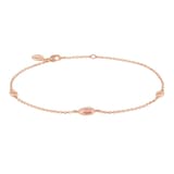 Fabergé Heritage 18ct Rose Gold Diamond & Pink Guilloché Enamel Chain Bracelet