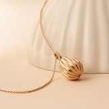 Fabergé Colours of Love 18ct Rose Gold Diamond & Ruby 180 Egg Pendant