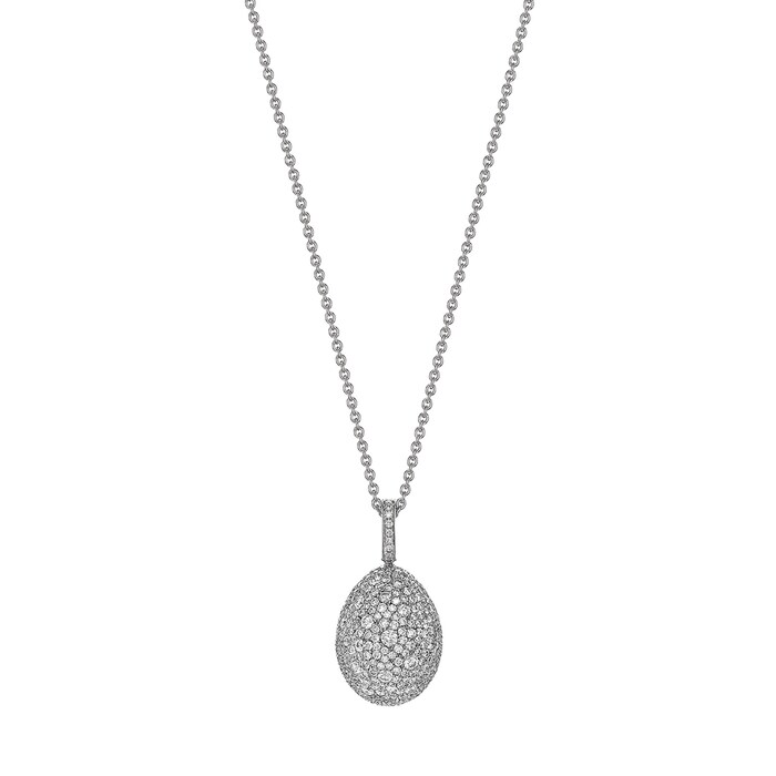 Fabergé Emotion 18ct White Gold Diamond Egg Pendant