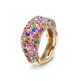 Fabergé Emotion 18ct Yellow Gold Multicoloured Gemstone Petit Ring