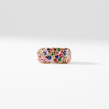 Fabergé Emotion 18ct Yellow Gold Multicoloured Gemstone Petit Ring