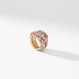 Fabergé Emotion 18ct Yellow Gold Multicoloured Gemstone Petit Ring