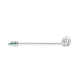 Fabergé Beetlejuice 18ct White Gold & Emerald Straight Headworm Collar Bar