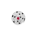 Fabergé Beetlejuice 18ct White Gold Ruby & Diamond Spiral Lapel Pin