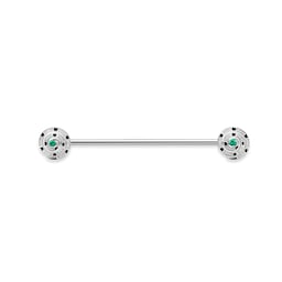 37280319 - Beetlejuice 18ct White Gold Emerald & Diamond Spiral Collar Bar