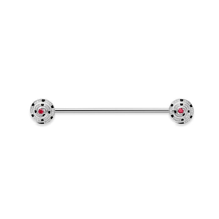 Fabergé Beetlejuice 18ct White Gold Ruby & Diamond Spiral Collar Bar