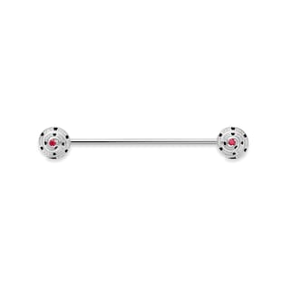 Fabergé Beetlejuice 18ct White Gold Ruby & Diamond Spiral Collar Bar