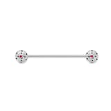 Fabergé Beetlejuice 18ct White Gold Ruby & Diamond Spiral Collar Bar