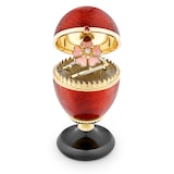 Fabergé Limited Edition Guilloché Enamel Wild Rose Surprise Egg Objet