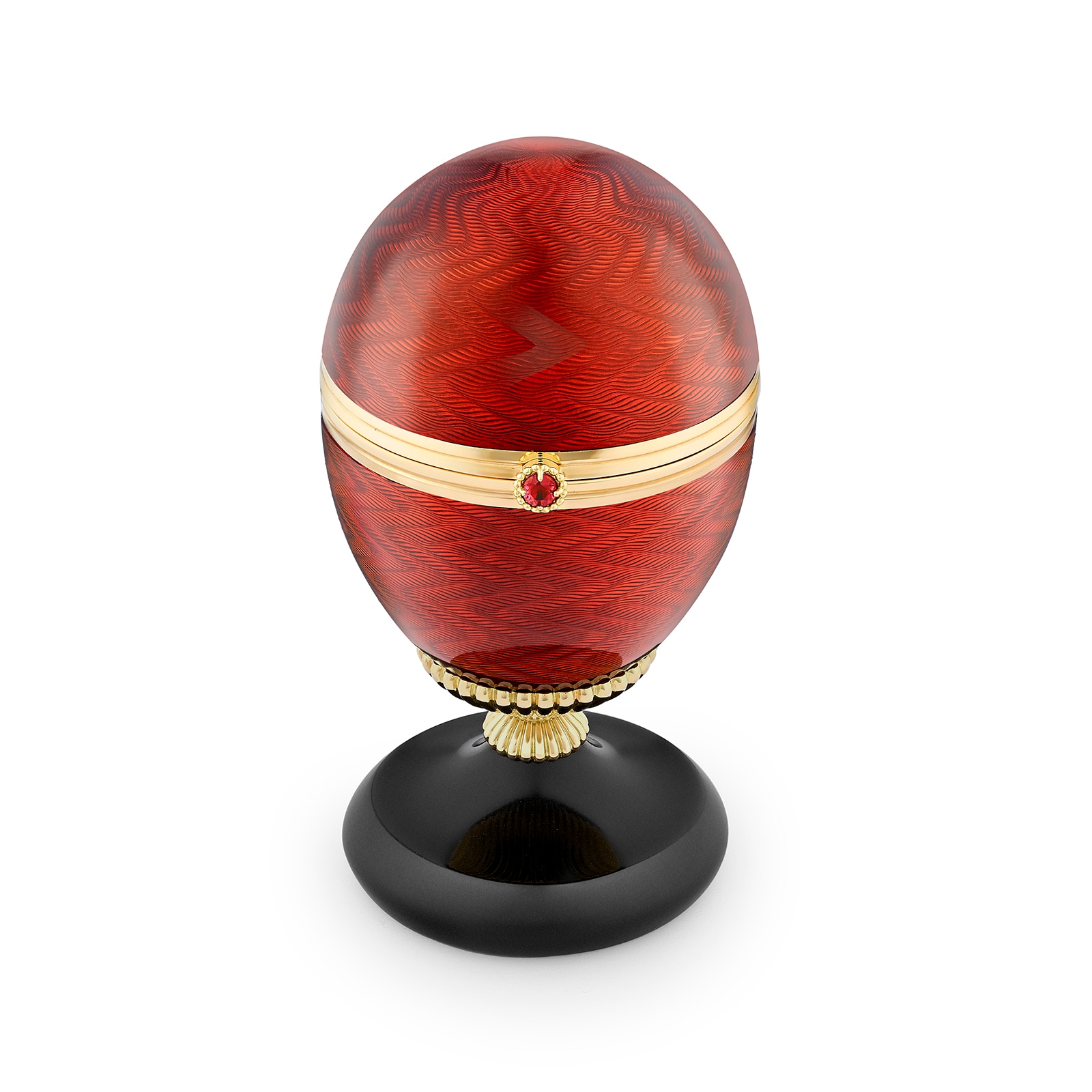 Fabergé Limited Edition Guilloché Enamel Wild Rose Surprise Egg Objet