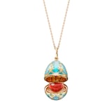 Fabergé Heritage 18ct Yellow Gold Diamond & Turquoise Enamel Heart Surprise Locket