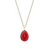 Fabergé Heritage 18ct Yellow Gold Red Enamel Starburst Egg Pendant