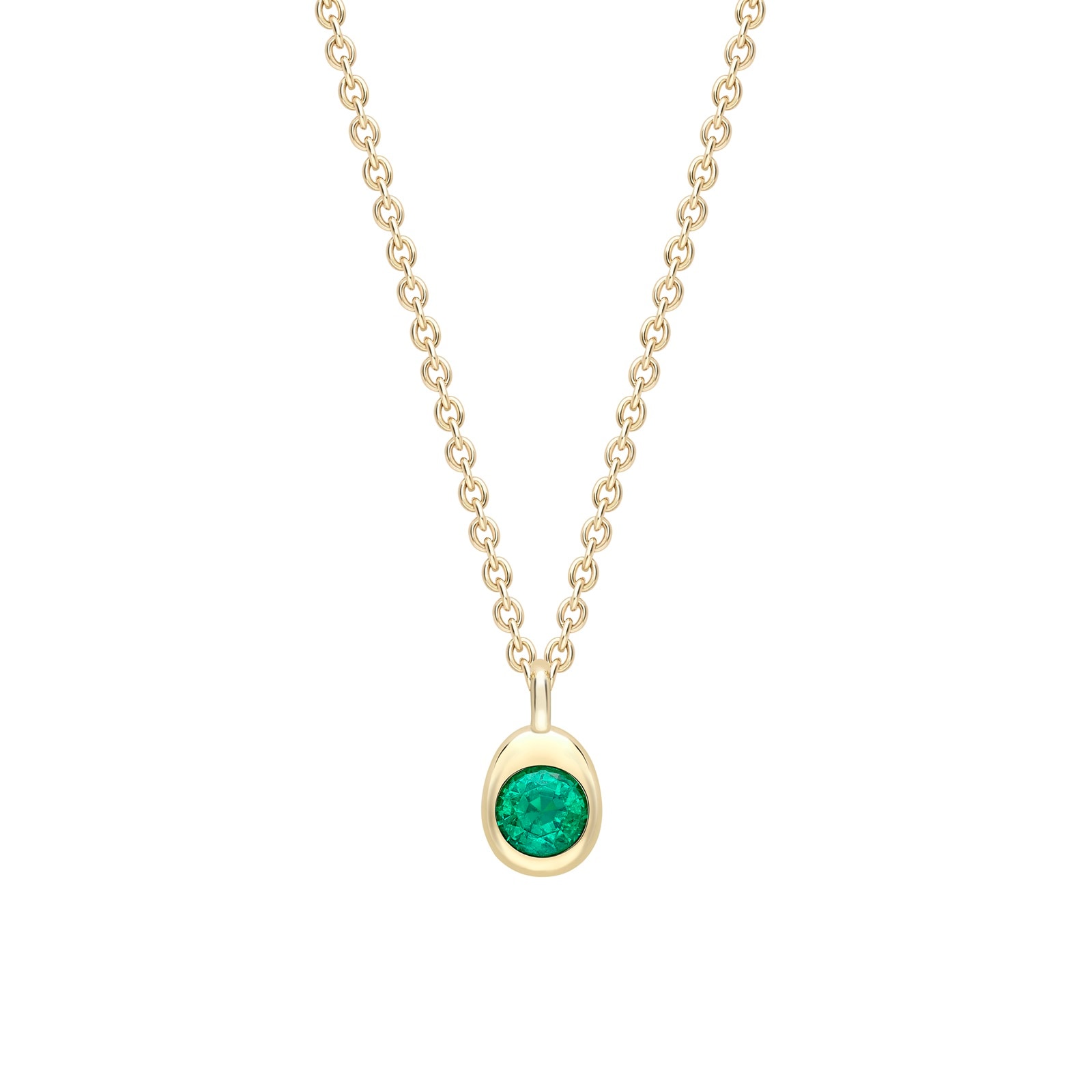 Fabergé Colours Of Love 18ct Yellow Gold Cosmic Curve Emerald Pendant