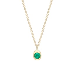 37280362 - Colours Of Love 18ct Yellow Gold Cosmic Curve Emerald Pendant