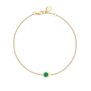 Fabergé Colours Of Love 18ct Yellow Gold Cosmic Curve Emerald Bracelet