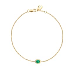 37280363 - Colours Of Love 18ct Yellow Gold Cosmic Curve Emerald Bracelet